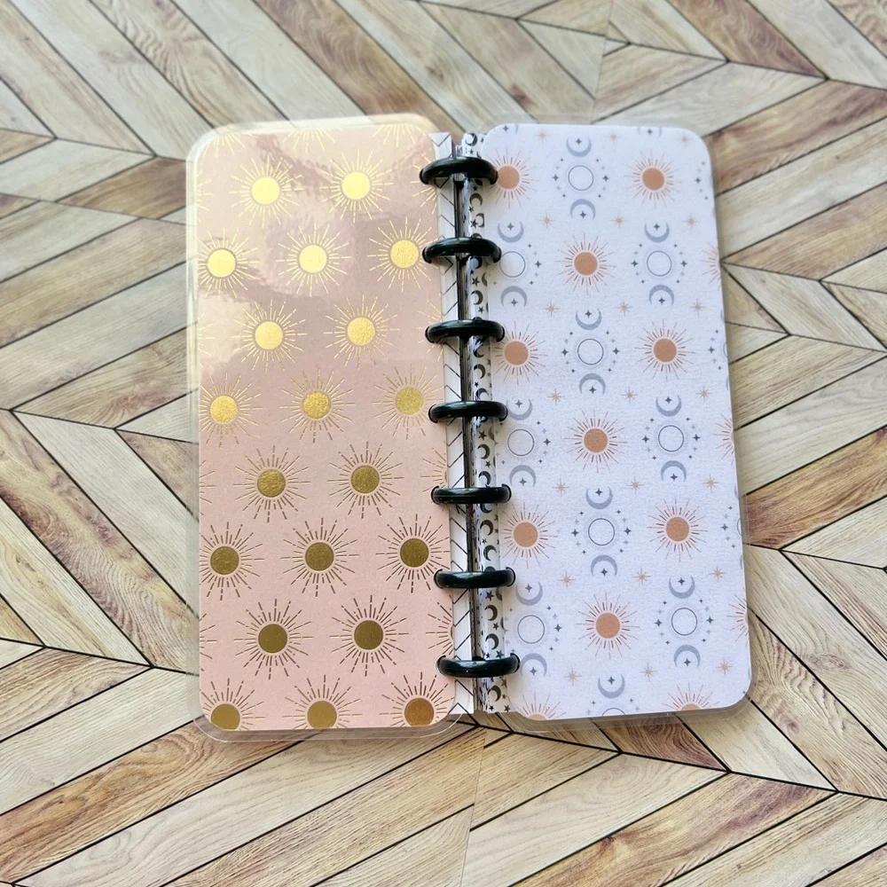 Happy planner Skinny mini undated monthly- weekly layout solar system moon phase